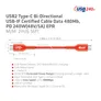 Club 3D USB 2.0 Typ-C Kabel USB-IF PD 240W St./St. 2m orange CAC-1573