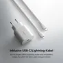 Belkin 25W USB-C Ladegerät PowerDelivery lightning Kabel 1m weiß WCA004vf1MWH-B5