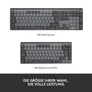 Logitech MX Mechanical Illuminated Kabellose Tastatur Graphite, tactile