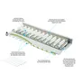 Good Connections Patch Panel Desktop Cat. 6 12-Port 0,5 HE STP lichtgrau