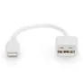 DIGITUS Daten und Ladekabel USB-A zu Lightning, 0.15m, weiß