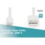 DIGITUS Daten und Ladekabel USB-A zu Lightning, 0.15m, weiß