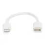 DIGITUS Daten- und Ladekabel USB-C zu Lightning, 0,15m, weiß