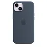 Apple Original iPhone 14 Silikon Case mit MagSafe Sturmblau