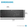 HP 230 Kabellose Tastatur Schwarz 3L1E7AA#ABD