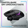 Logitech G502 X Plus LIGHTSYNC RGB Kabellose Gaming Maus Schwarz