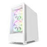 NZXT H5 Elite Midi Tower ATX Gehäuse weiss mit Sichtfenster und RGB, Glasfront