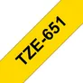 Brother TZe-651 Schriftband  schwarz auf gelb, 24mm x 8m, selbstklebend