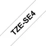 Brother TZe-SE4 laminiertes Band 18mm x 8m schwarz auf weiß