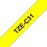 Brother TZe-C31 Schriftband schwarz auf gelb 12mm x 5m, selbstklebend