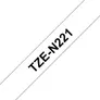 Brother TZe-N221 Schriftband, schwarz auf weiss 9mm x 8m unlaminiert