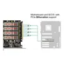 Delock PCI Express x16 Karte zu 4 x intern NVMe M.2 Key M - Bifurcation