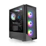 Thermaltake View 200 TG ARGB Mid Tower ATX Gehäuse Sichtfenster schwarz