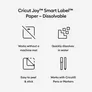 Cricut Smart Label Papier – auflösbar 33x61 cm (weiß)