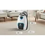 Bosch Serie 8 BGB75XSIL Bodenstaubsauger mit Beutel weiß