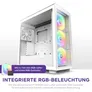 NZXT H7 Elite White 2023 RGB Midi Tower ATX Gaming Gehäuse mit Glasfenster