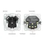 Kabelmeister Einbausteckdose 2-fach m. Schnelllader (20W, PD3.0), USB, anthrazit