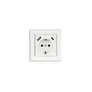 Kabelmeister Einbausteckdose 1-fach m. Schnelllader (20W, PD3.0), USB, weiß