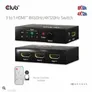 Club 3D HDMI 3 auf 1 Umschalter 8K60Hz/4K120Hz Umschalter