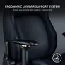 RAZER ISKUR XL Schwarz - Gaming-Stuhl mit integrierter Lendenwirbelstütze