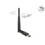 Delock USB 2.0 Dualband WLAN ac/a/b/g/n Stick 433 + 150 Mbps m. externer Antenne