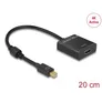 Delock Adapter mini DisplayPort 1.2 Stecker > HDMI Buchse 4K Aktiv schwarz