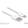 Delock USB Daten- und Ladekabel für iPhone™, iPad™, iPod™ weiß 1 m