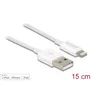 Delock USB Daten- und Ladekabel für iPhone™, iPad™, iPod™ weiß 15 cm