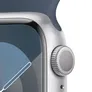 Apple Watch Series 9 GPS 41mm Aluminium Silber Sportarmband Sturmblau - M/L