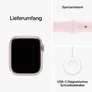 Apple Watch Series 9 GPS 41mm Aluminium Rosè Sportarmband Hellrosa - S/M