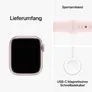 Apple Watch Series 9 GPS 41mm Aluminium Rosè Sportarmband Hellrosa - M/L