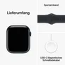 Apple Watch Series 9 GPS 45mm Aluminium Mitternacht Sportarmband Mitternacht M/L
