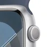 Apple Watch Series 9 GPS 45mm Aluminium Silber Sportarmband Sturmblau - S/M