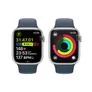 Apple Watch Series 9 GPS 45mm Aluminium Silber Sportarmband Sturmblau - S/M