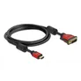 Delock HDMI zu DVI 24+1 Kabel bidirektional 2 m