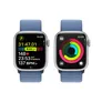 Apple Watch Series 9 GPS 41mm Aluminium Silber Sport Loop Winterblau