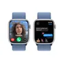Apple Watch Series 9 GPS 45mm Aluminium Silber Sport Loop Winterblau