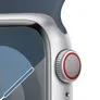 Apple Watch Series 9 LTE 41mm Aluminium Silber Sportarmband Sturmblau M/L