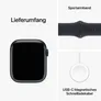 Apple Watch Series 9 LTE 45mm Aluminium Mitternacht Sportarmband Mitternacht M/L