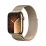 Apple Watch Series 9 LTE 45mm Edelstahl Gold Milanaise Gold