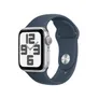 Apple Watch SE (2. Gen) GPS 40mm Alu Silber Sportarmband Sturmblau - S/M