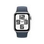 Apple Watch SE (2. Gen) GPS 40mm Alu Silber Sportarmband Sturmblau - M/L