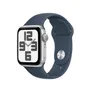 Apple Watch SE (2. Gen) GPS 40mm Alu Silber Sportarmband Sturmblau - M/L