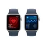 Apple Watch SE (2. Gen) GPS 40mm Alu Silber Sportarmband Sturmblau - M/L