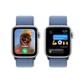Apple Watch SE (2. Gen) GPS 40mm Alu Silber Sport Loop Armband Winterblau