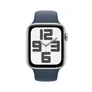 Apple Watch SE (2. Gen) GPS 44mm Alu Silber Sportarmband Sturmblau - S/M