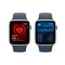 Apple Watch SE (2. Gen) GPS 44mm Alu Silber Sportarmband Sturmblau - S/M