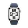 Apple Watch SE (2. Gen) GPS 44mm Alu Silber Sportarmband Sturmblau - M/L