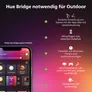 Philips Hue White & Color Ambiance Resonate Wandleuchte Outdoor schwarz