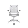 Humanscale World Chair Schreibtischstuhl mit Teppichrollen, weiß